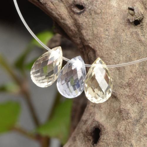 Pedras preciosas de safira multicolorido natural de 2,32 ct, briolete, VVS