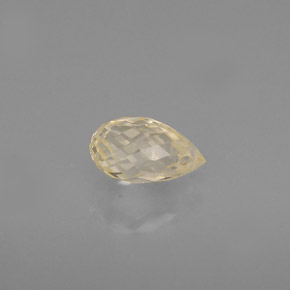 Safira ouro natural 0,79ct, briolete, VVS-VS