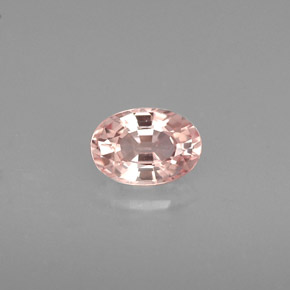Safira rosa natural 0,70ct, corte oval, VVS