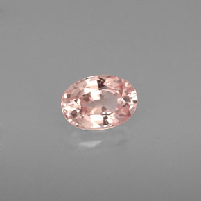 Safira rosa natural 0,70ct, corte oval, VVS