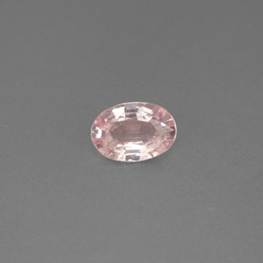 Safira rosa natural 0,51ct, corte oval, VS