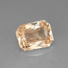 Safira laranja natural 2,13ct, corte esmeralda, VVS