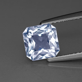 Safira azul natural 1,82ct, corte esmeralda, VVS