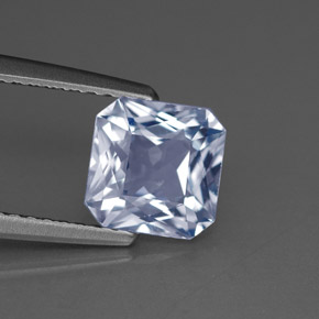 Safira azul natural 1,82ct, corte esmeralda, VVS