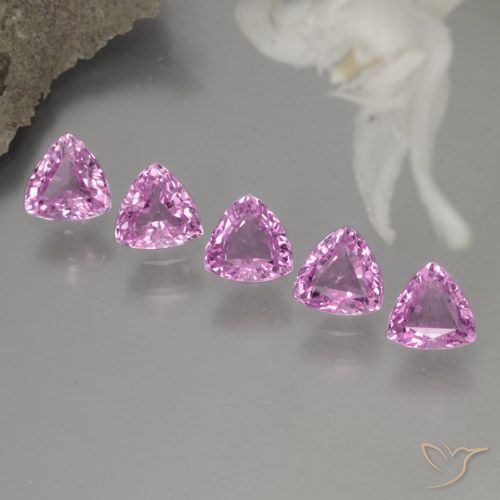 1.38ctw Natural Luz rosa Safira, Trilhão, VVS-VS