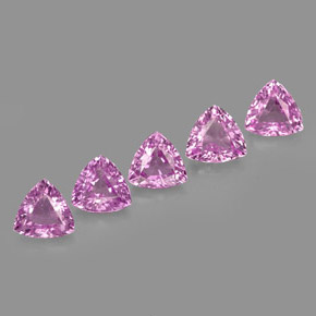 Pedras preciosas de safira rosa natural de  ct, trillion, VVS-VS