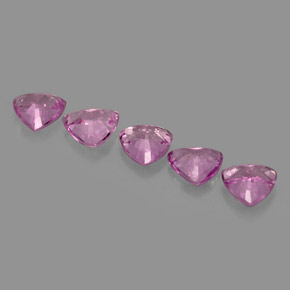 Pedras preciosas de safira rosa natural de  ct, trillion, VVS-VS