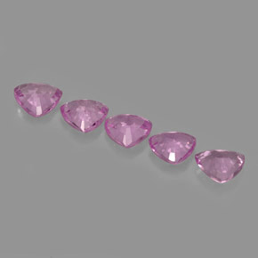 Pedras preciosas de safira rosa natural de  ct, trillion, VVS-VS