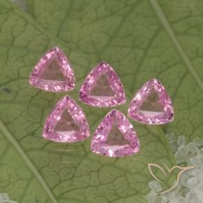 Pedras preciosas de safira rosa natural de 1,30 ct, trillion, VVS-VS