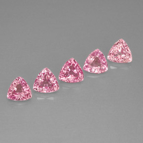 Pedras preciosas de safira rosa natural de  ct, trillion, VVS-VS