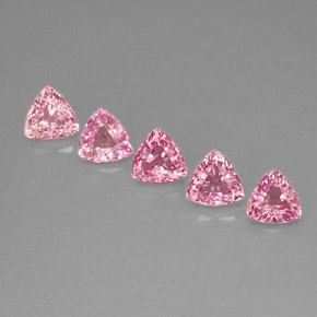 Pedras preciosas de safira rosa natural de  ct, trillion, VVS-VS