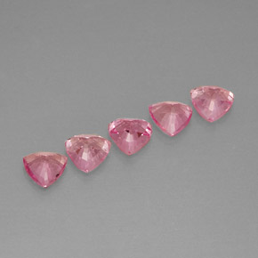 Pedras preciosas de safira rosa natural de  ct, trillion, VVS-VS