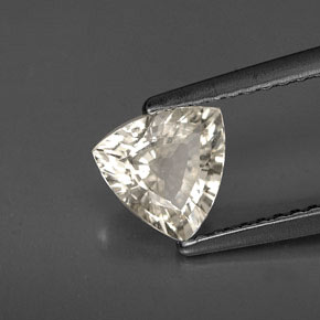 Safira amarelo natural 0,97ct, trillion, VVS-VS