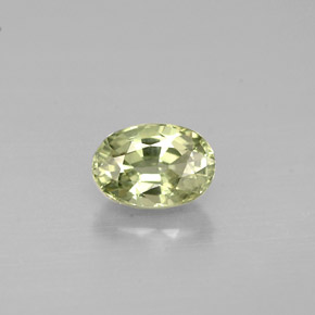 Safira verde natural 0,72ct, corte oval, VVS-VS