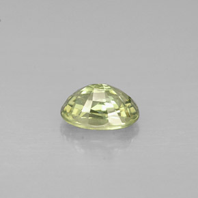 Safira verde natural 0,72ct, corte oval, VVS-VS