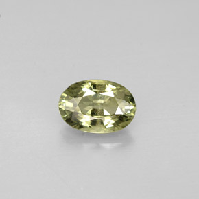 Safira verde natural 0,67ct, corte oval, VS
