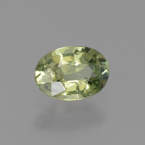 Safira verde natural 0,63ct, corte oval, VVS-VS