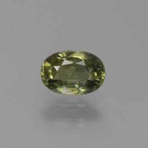 Safira verde natural 0,71ct, corte oval, VVS-VS