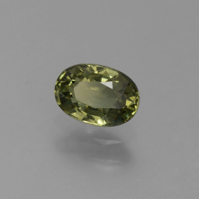 Safira verde natural 0,71ct, corte oval, VVS-VS