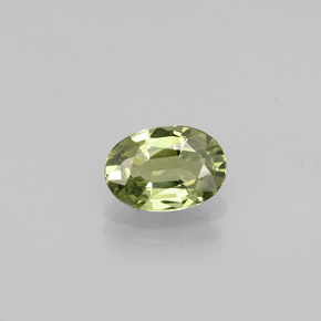 Safira verde natural 0,57ct, corte oval, VVS