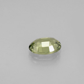 Safira verde natural 0,57ct, corte oval, VVS