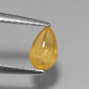 Safira amarelo natural 0,59ct, transparente, transparente/translúcido