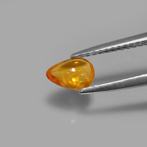 Safira laranja natural 0,74ct, transparente, transparente/translúcido