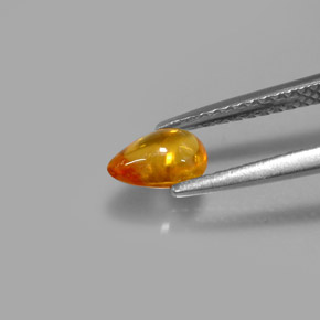 Safira laranja natural 0,74ct, transparente, transparente/translúcido