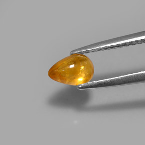 Safira amarelo natural 0,81ct, transparente, transparente/translúcido