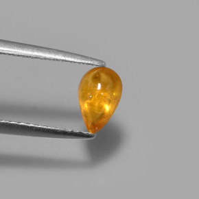 Safira amarelo natural 0,81ct, transparente, transparente/translúcido