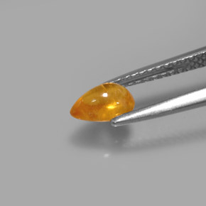 Safira amarelo natural 0,81ct, transparente, transparente/translúcido
