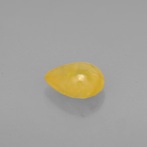 Safira amarelo natural 1,22ct, transparente, transparente/translúcido