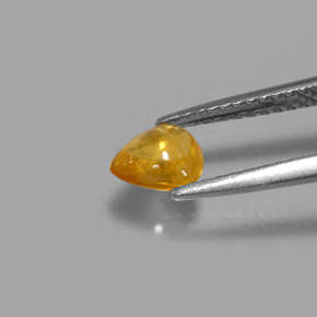 Safira amarelo natural 0,80ct, transparente, transparente/translúcido