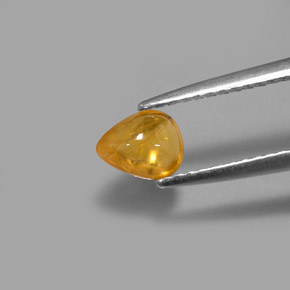 Safira amarelo natural 0,75ct, transparente, transparente/translúcido