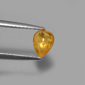 Safira amarelo natural 0,75ct, transparente, transparente/translúcido
