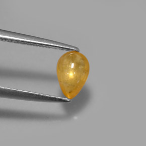 Safira amarelo natural 0,68ct, transparente, transparente/translúcido