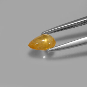 Safira amarelo natural 0,68ct, transparente, transparente/translúcido