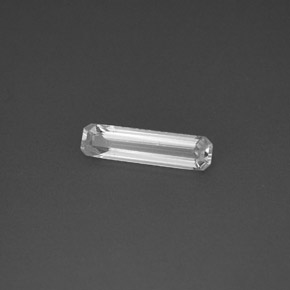 Safira branco natural 0,56ct, corte esmeralda, VVS-VS