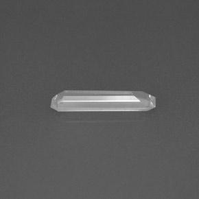 Safira branco natural 0,56ct, corte esmeralda, VVS-VS