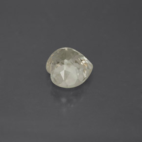 Safira amarelo natural 1,35ct, formato de coração, VVS-VS