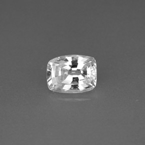 Safira branco natural 1,09ct, almofada cortada, VVS-VS