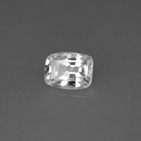 Safira branco natural 1,09ct, almofada cortada, VVS-VS
