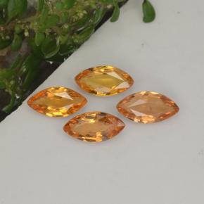 Pedras preciosas de safira laranja natural de 1,25 ct, marquise, VVS-VS