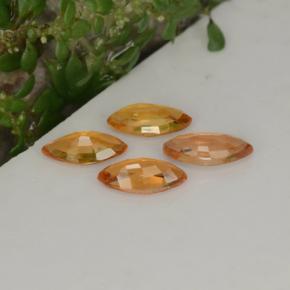 Pedras preciosas de safira laranja natural de 1,25 ct, marquise, VVS-VS