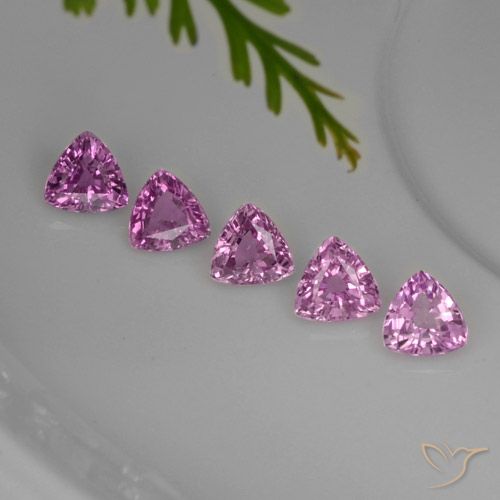 Pedras preciosas de safira roxo natural de 1,44 ct, trillion, VVS-VS