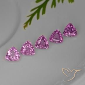 Pedras preciosas de safira roxo natural de 1,44 ct, trillion, VVS-VS