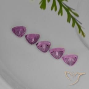 Pedras preciosas de safira roxo natural de 1,44 ct, trillion, VVS-VS