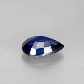 Safira azul natural 1,19ct, formato de pêra, VVS