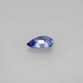 Safira azul natural 0,81ct, formato de pêra, VVS