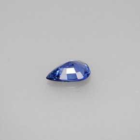 Safira azul natural 0,65ct, formato de pêra, VVS